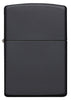 Zippo Feuerzeug Frontansicht Basismodell in schwarz matt