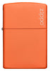 Frontansicht Zippo Feuerzeug Orange Matte Basismodell mit Zippo Logo