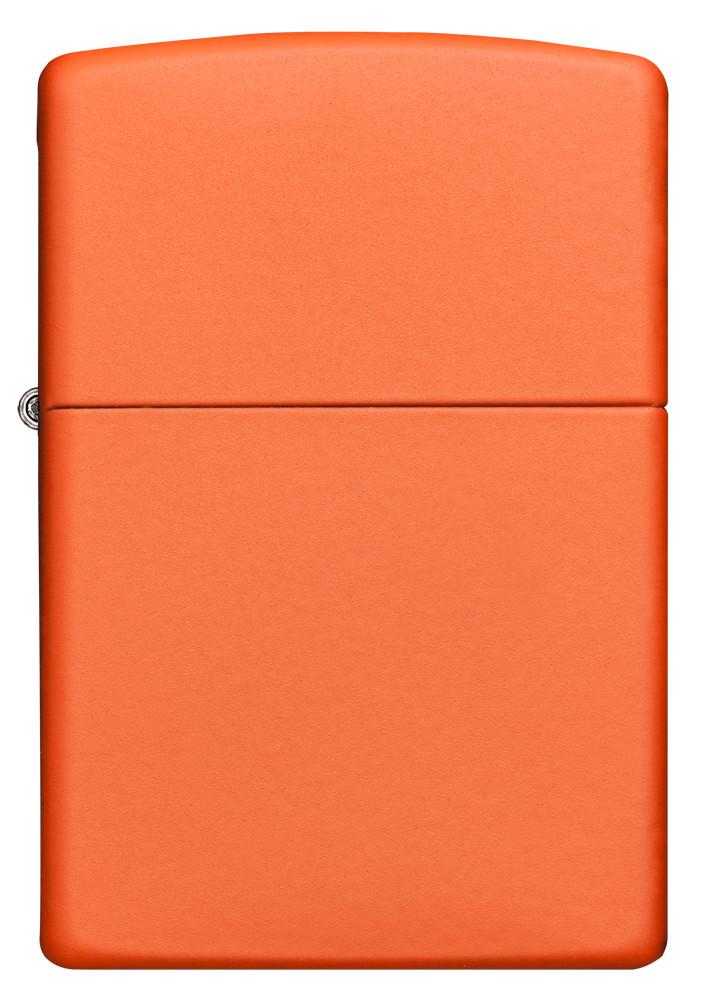 Frontansicht Zippo Feuerzeug Orange Matt Basismodell