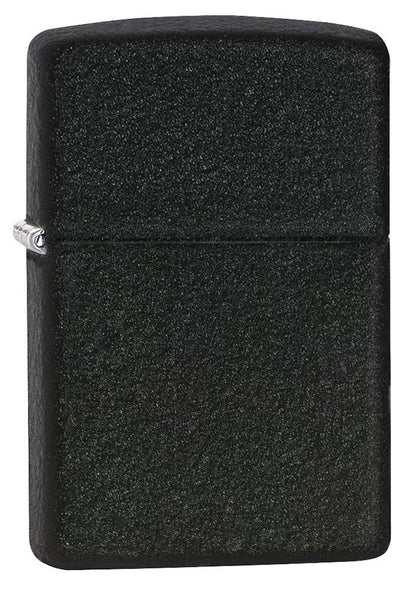 Zippo Feuerzeug Frontansicht ¾ Winkel Black Crackle Basismodell