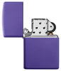 Zippo Feuerzeug Basismodell violett matt geöffnet ohne Flamme