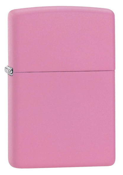 Frontansicht 3/4 Winkel Zippo Feuerzeug Pink Matte Basismodell 