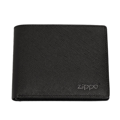 Zippo Portmonee aus Saffiano Leder mit Zippo Logo Frontansicht