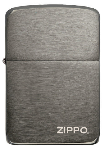Zippo Feuerzeug Frontansicht 1941 Replica Black Ice® mit Zippo Logo