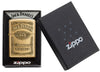 Zippo Feuerzeug Messing Jack Daniel's Logo Emblem in offener Schachtel