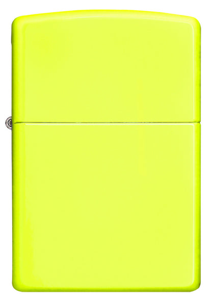 Frontansicht Zippo Feuerzeug Basismodell neon gelb