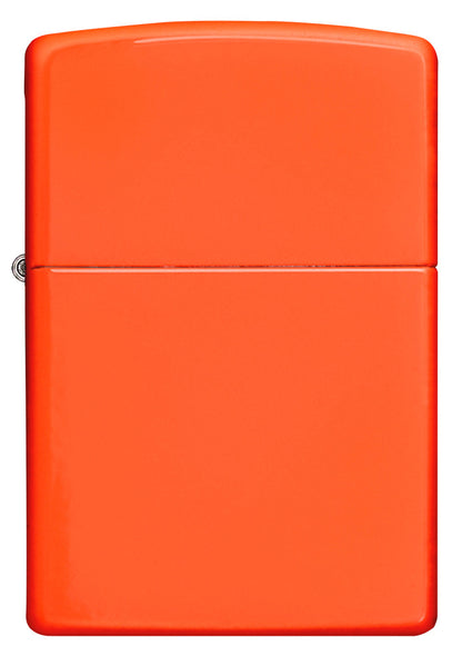 Frontansicht Zippo Feuerzeug Basismodell neon orange