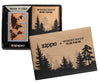 Zippo Feuerzeug Chrome Woodchuck Landscape in offener Box