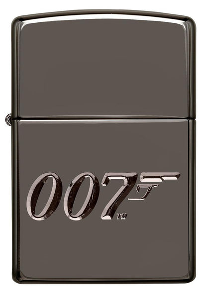 Frontansicht Zippo Feuerzeug grau glänzend 007