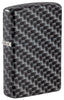 Frontansicht Zippo Feuerzeug 3/4 Winkel White Matte mit 540 Grad Color Image und Rechteckeckige Kacheln als Muster