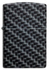 Frontansicht Zippo Feuerzeug White Matte mit 540 Grad Color Image und Rechteckeckige Kacheln als Muster