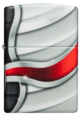 Frontansicht Zippo Feuerzeug White Matte 540 Grad Color Image der Zippo Flamme
