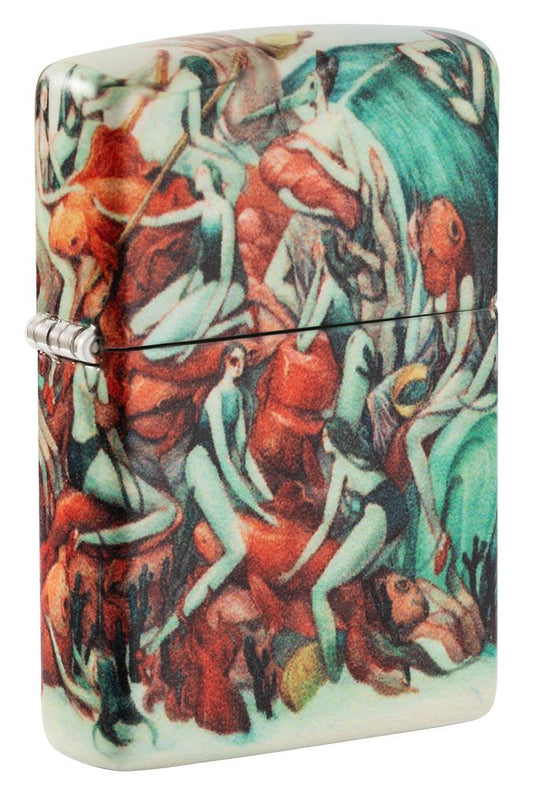 Frontansicht 3/4 Winkel Zippo Feuerzeug Marija Tiurina