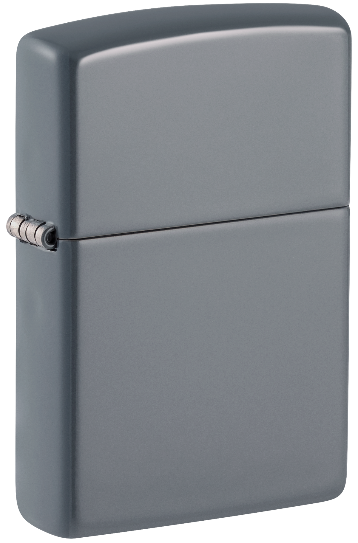 Briquet Zippo vue de trois quarts du briquet tempête Zippo Flat Grey