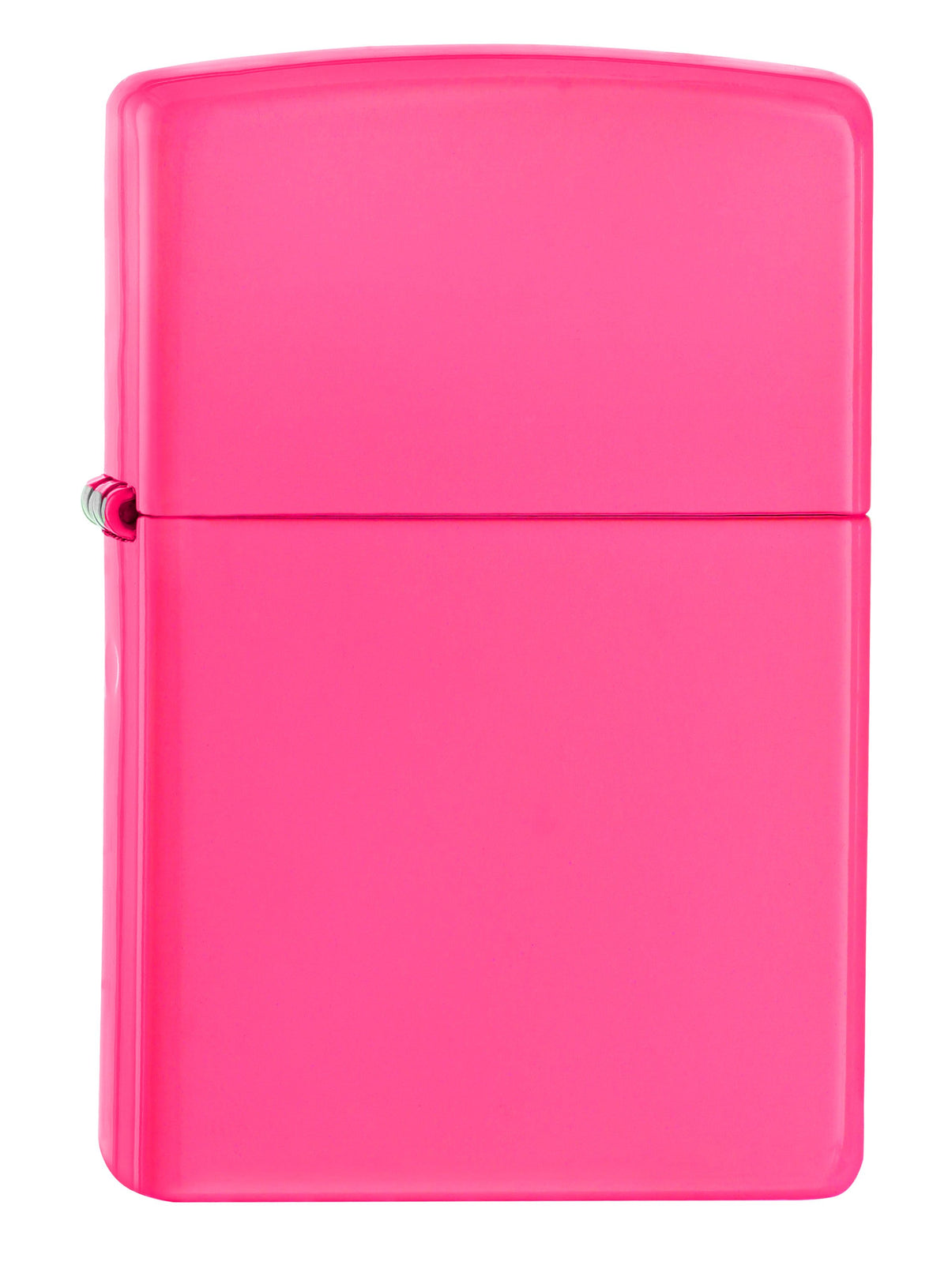 Frontansicht 3/4 Winkel Zippo Feuerzeug Basismodell neon pink
