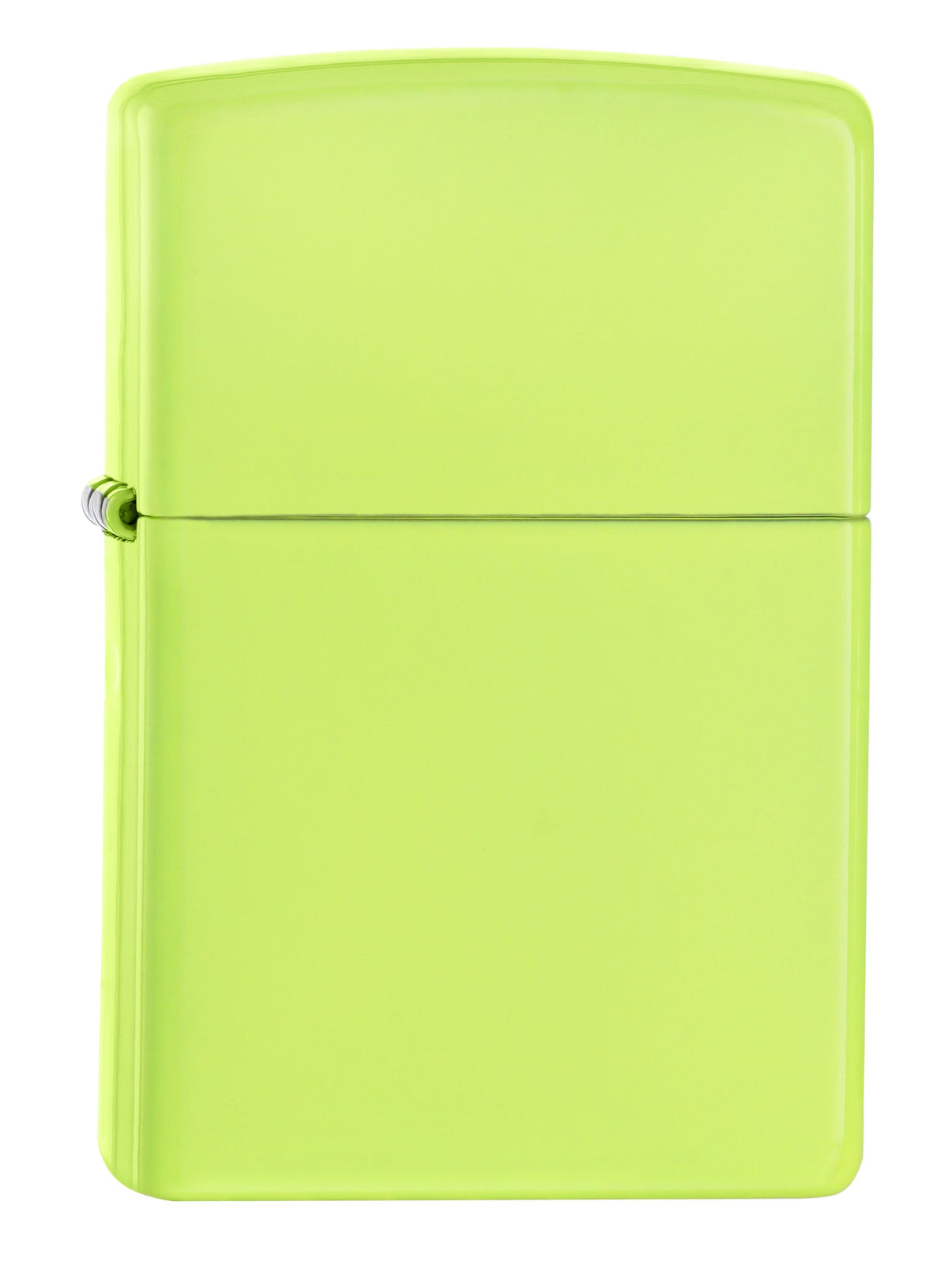 Frontansicht 3/4 Winkel Zippo Feuerzeug Basismodell neon gelb