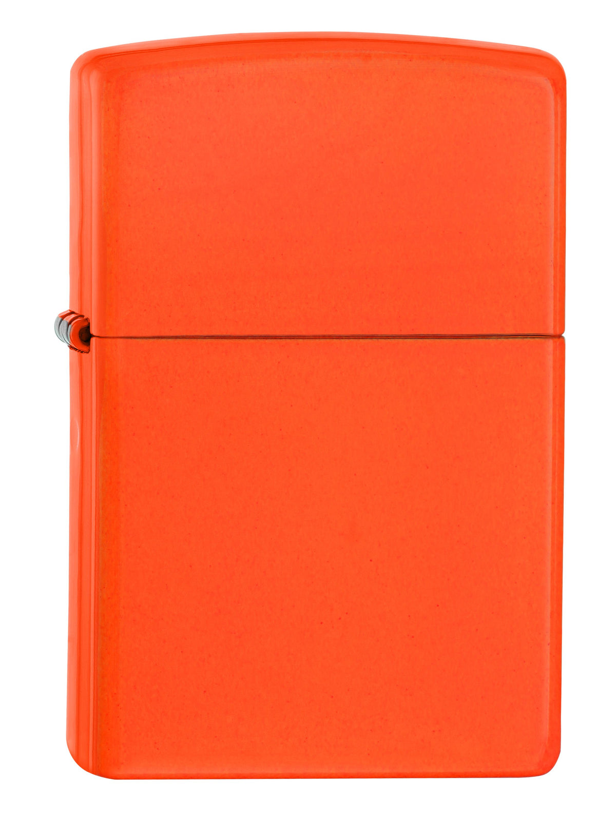 Frontansicht 3/4 Winkel Zippo Feuerzeug Basismodell neon orange