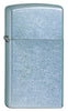 Frontansicht Zippo Feuerzeug Slim Street Chrome