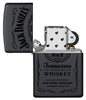 Zippo Feuerzeug schwarz Jack Daniel's Logo geöffnet