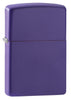 Frontansicht 3/4 Winkel Zippo Feuerzeug Basismodell violett matt