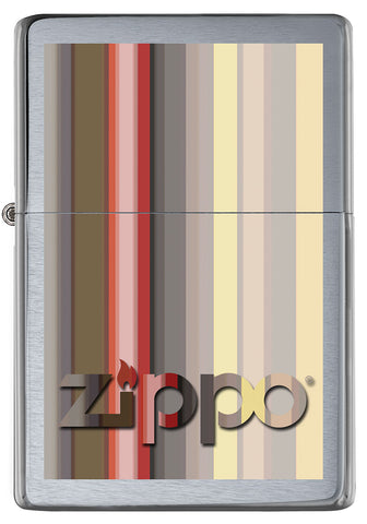 Vue de face du briquet tempête Zippo Stripes Design
