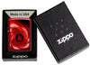 Briquet tempête Zippo Red Swirl Design dans sa boîte cadeau