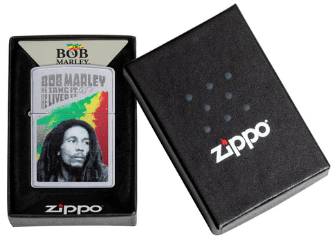 Briquet tempête Zippo Bob Marley dans sa boîte cadeau