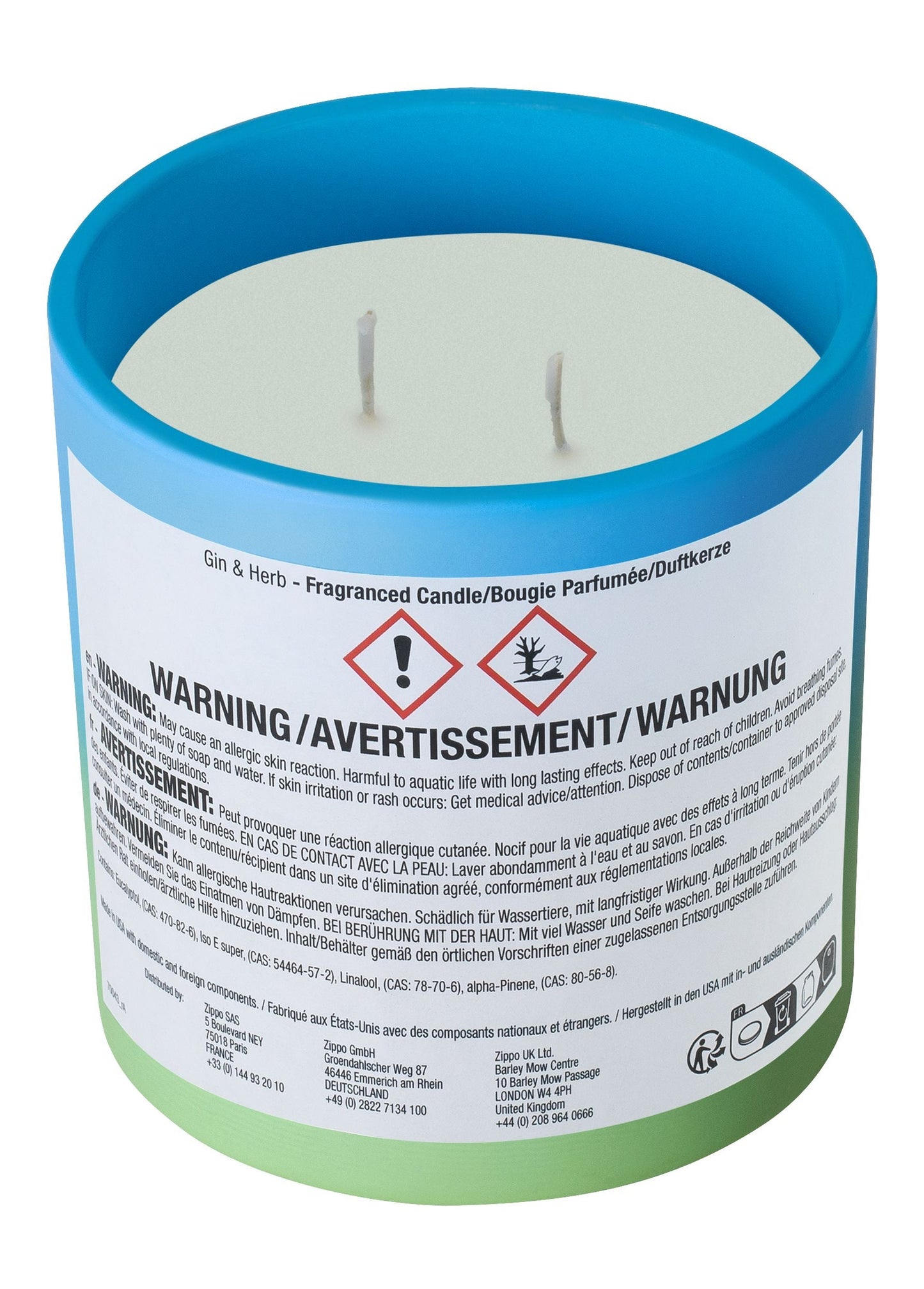 Zippo Odor-Masking Candle Gin Herb