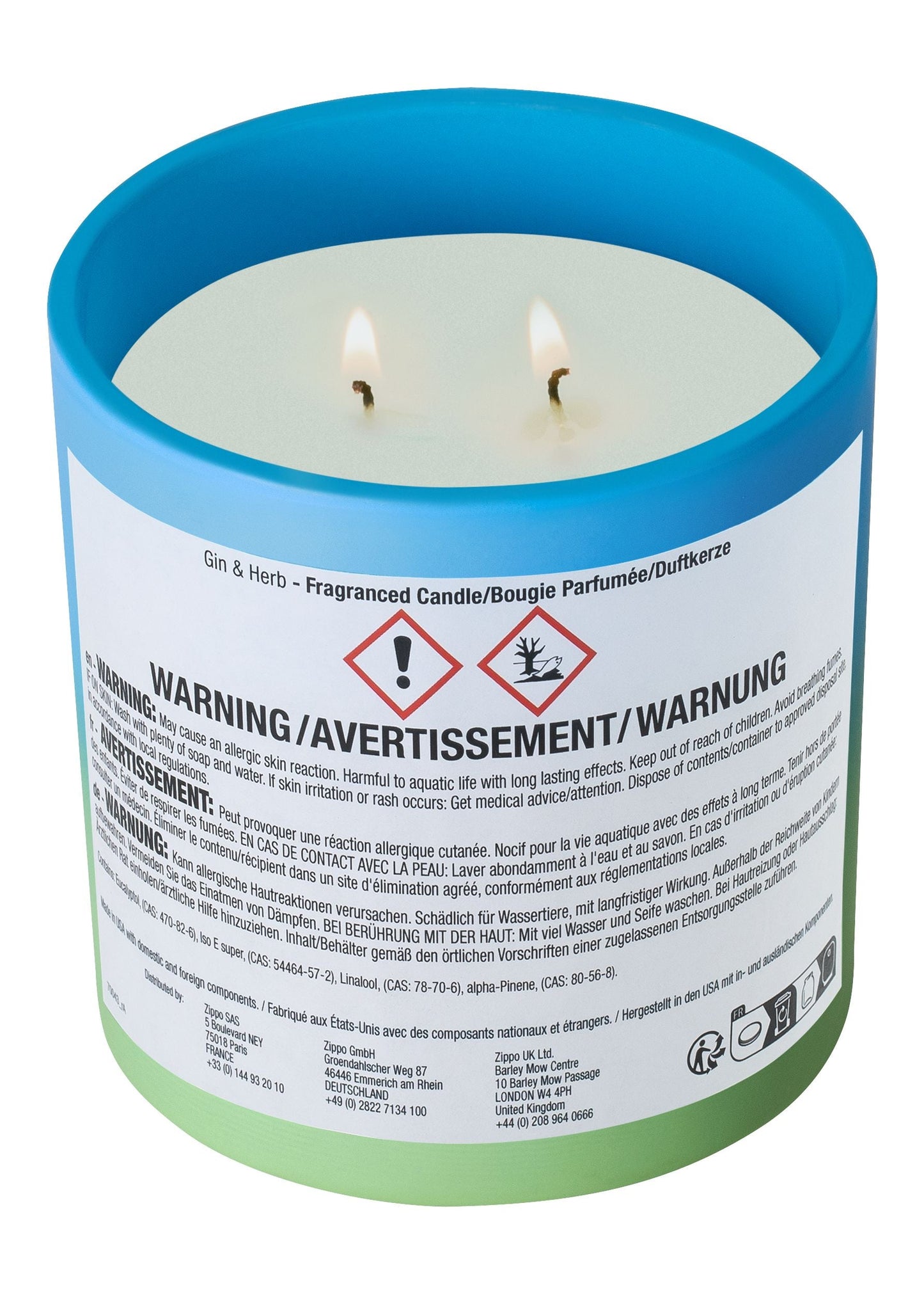Zippo Odor-Masking Candle Gin Herb