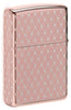 Rückansicht 3/4 Winkel Zippo Feuerzeug 360 Grad Lasergravur Rose Gold Netz-Design Online Only