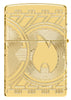 Zippo Feuerzeug Rückansicht Währung Design, das die Zippo Flamme auf einer Münze mit Bögen von Kreisen in tiefen Gravur