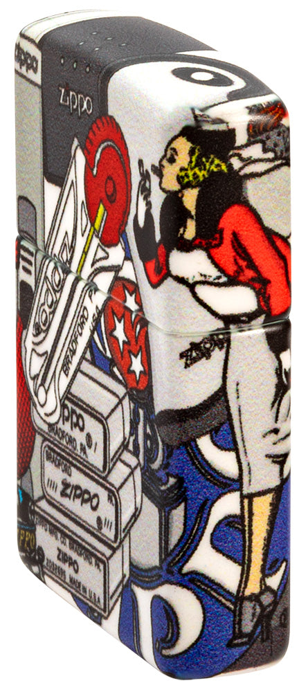 Seitenansicht Zippo Feuerzeug Suchspiel mit Zippo Style