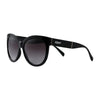 Zippo Cat Eye Sonnenbrille Frontansicht ¾ Winkel in schwarz mit Zippo Logo am Bügel in weiß