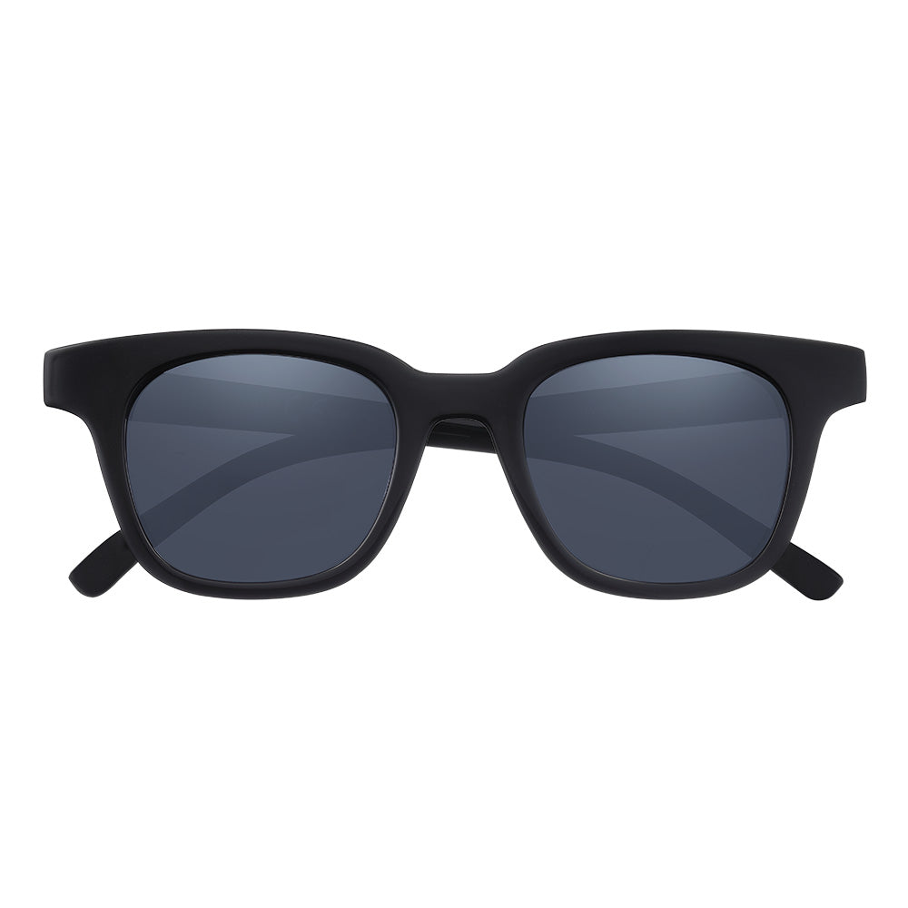 Zippo Sonnenbrille Frontansicht mit breiter Fassung in schwarz