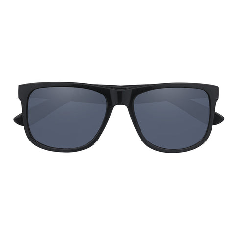 Zippo Sonnenbrille Frontansicht mit eckigem Rahmen und breiten Bügeln in schwarz 