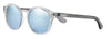Zippo Sonnenbrille Frontansicht ¾ Winkel mit transparentem Rahmen und Brillenbügel in schwarz