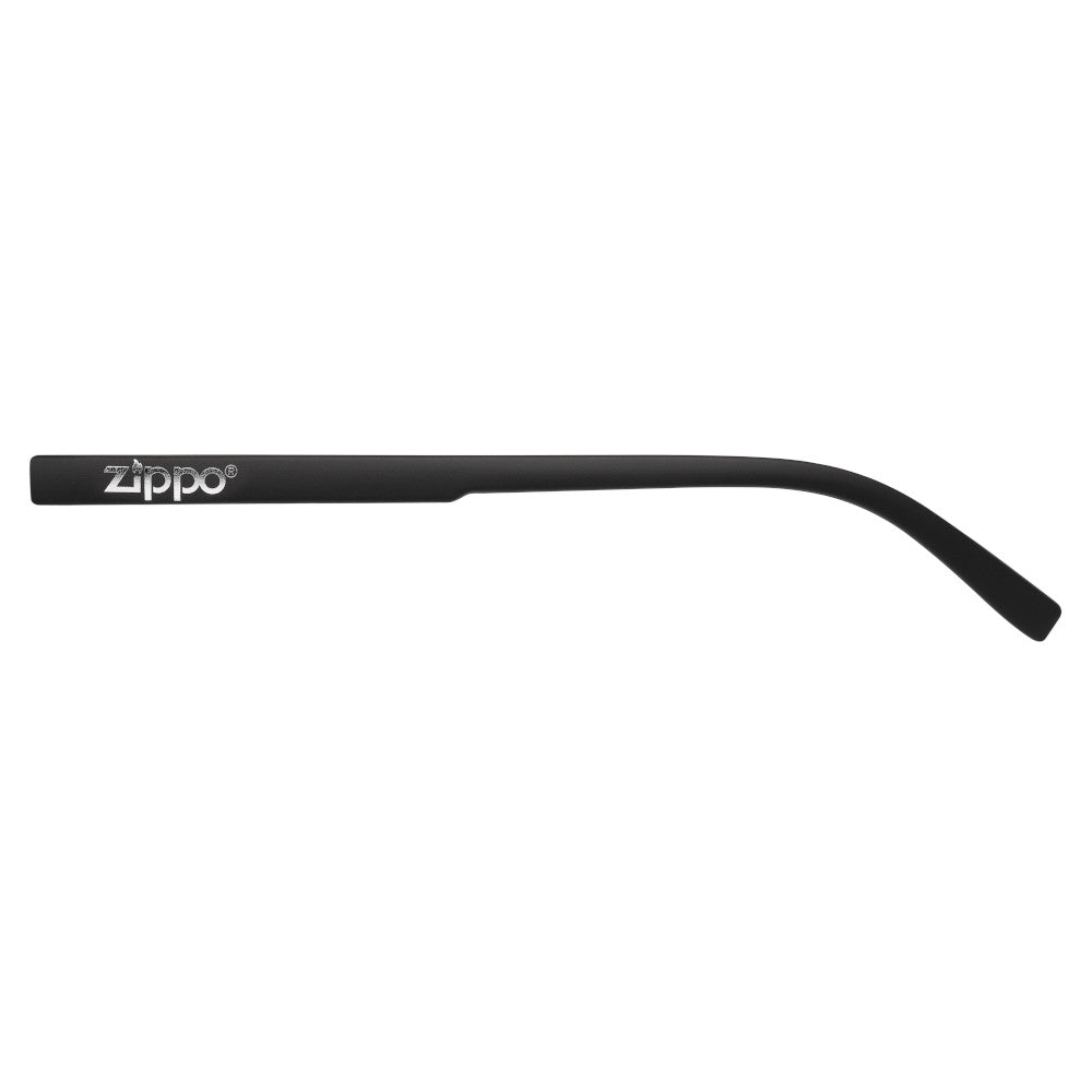 Bügel von Sonnenbrille mit Zippo Logo schwarz