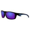Frontansicht 3/4 Winkel Zippo Sonnenbrille blaue Gläser mit schwarz-blauem Rahmen